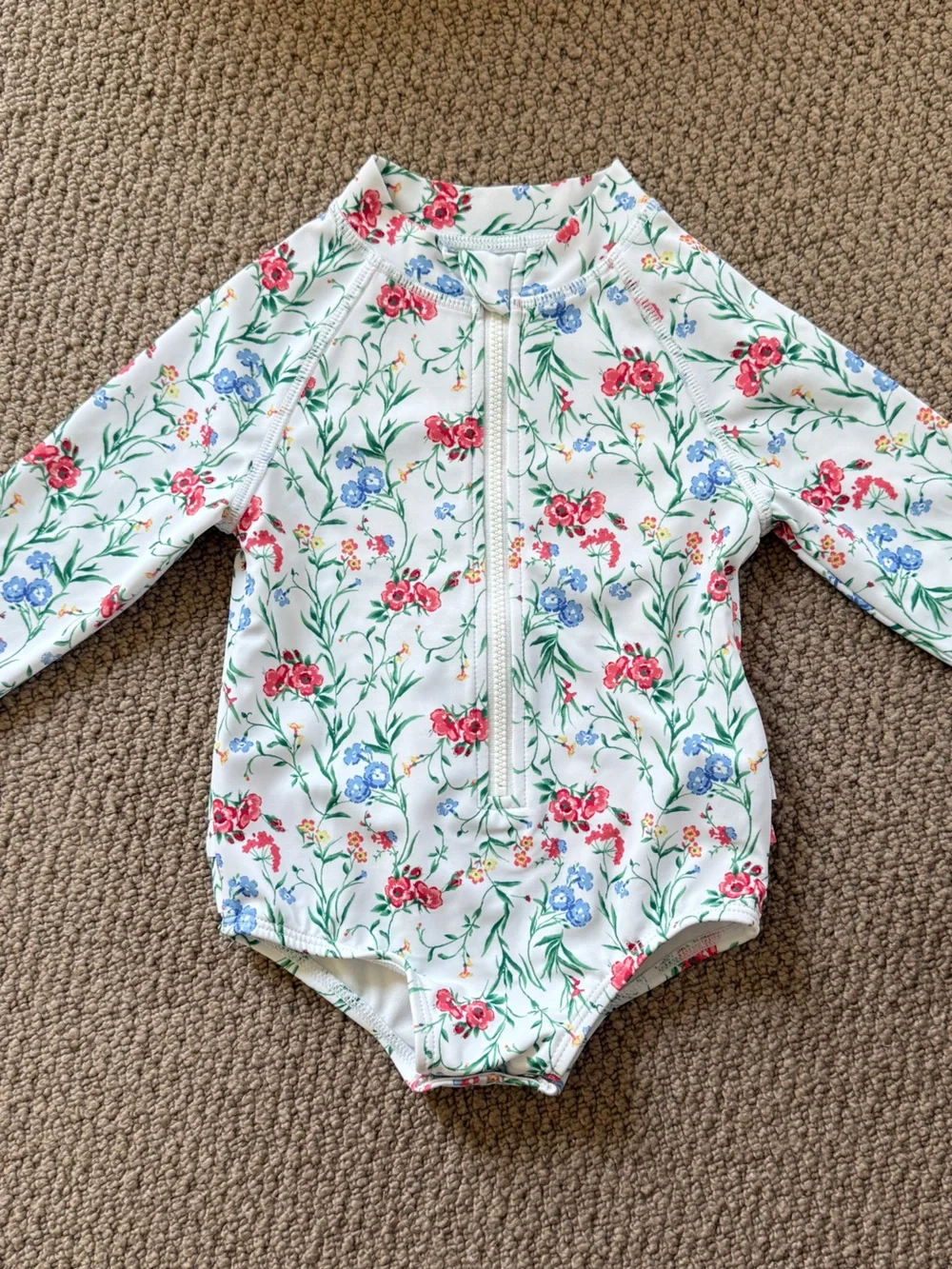 Janie and Jack Floral Girls Rashguard